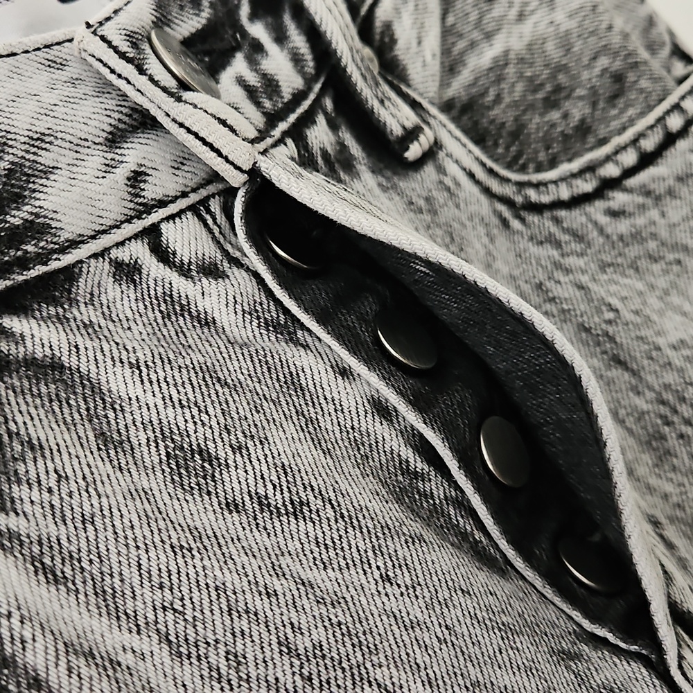 Frame Le Original Black Gray Acid Wash Cropped Jeans Size‎ 26 - Picture 7 of 16